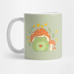 Cute frog wearing mushroom hat 🐸 Mug